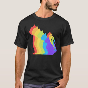 Katt Regnbåge Hbtq Stolt Cuteness Lgbt Djur Husdju T Shirt