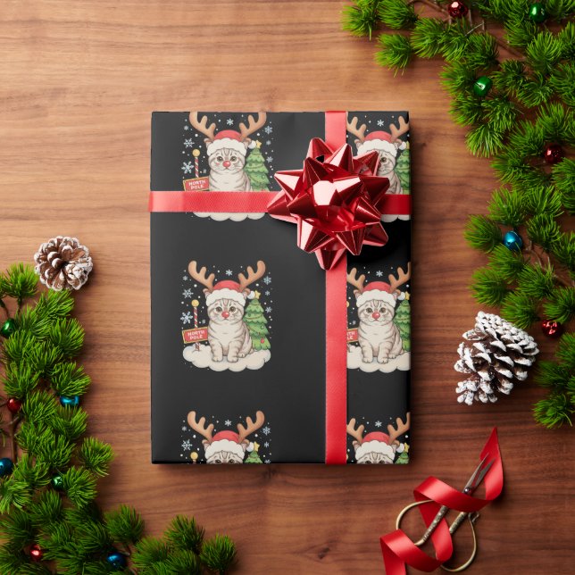 Katt Renhorn Julgran Jul Xmas Högtid Presentpapper (Julgåva)