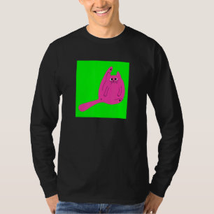 Katt Retro-filmklipp grafik, färglöst mögkatat 3 T Shirt