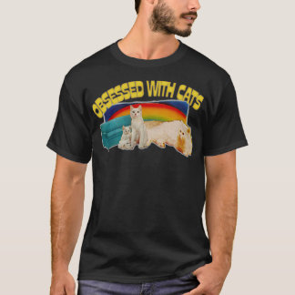 Katt Retro-Stil, övertäckningsgåva T Shirt