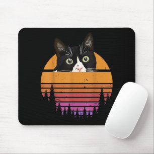 Katt Retro Stil Svart Katt Vintage Stil Kattunge K Musmatta
