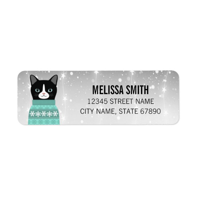 Katt returadressetiketter returadress etikett (Framsidan)