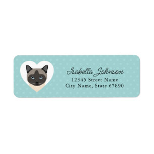 Katt-Returetiketter Returadress Etikett