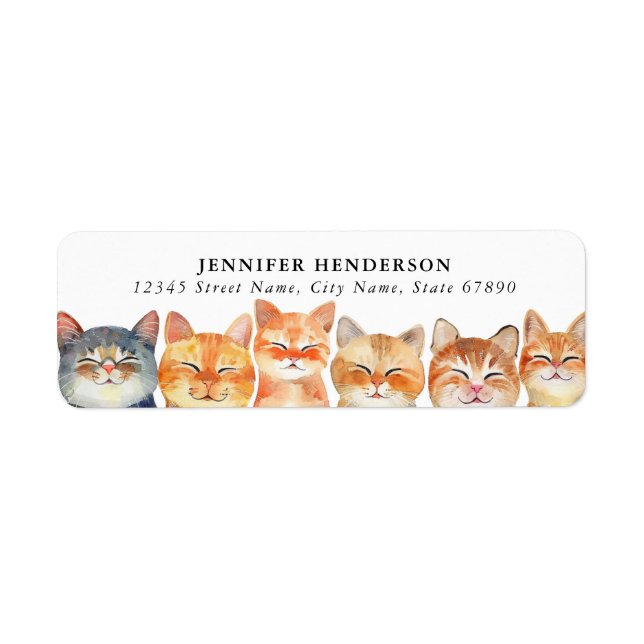 Katt-Returetiketter Returadress Etikett (Framsidan)