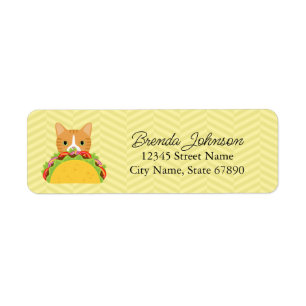 Katt-Returetiketter Returadress Etikett