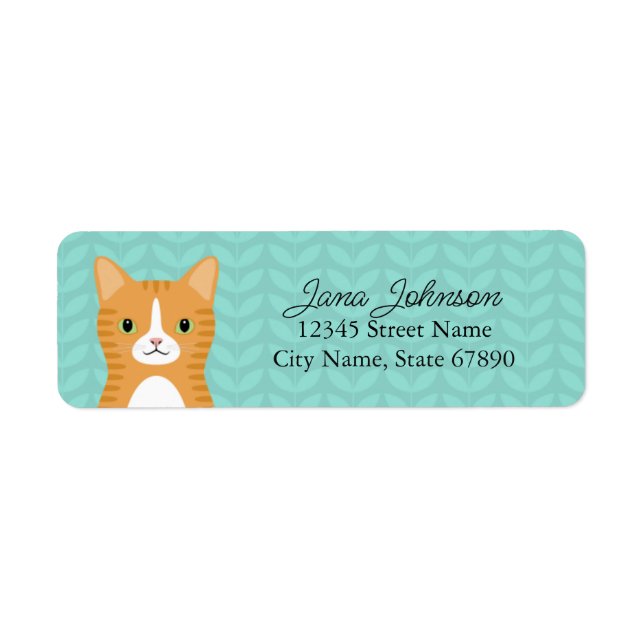 Katt-Returetiketter Returadress Etikett (Framsidan)