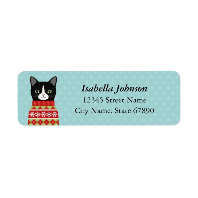 Katt-Returetiketter Returadress Etikett (Framsidan)