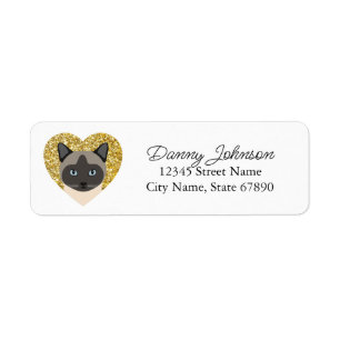 Katt-Returetiketter Returadress Etikett