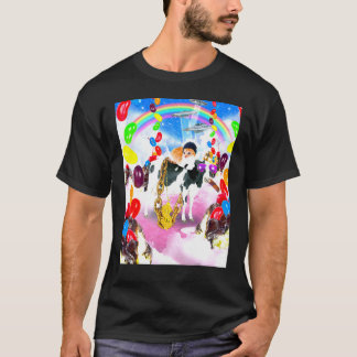 Katt Ridande Ko Med Glass T Shirt