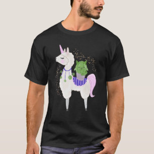 Katt Ridar Llamacorn Tröja Kaktus Barn Flicka Kvin