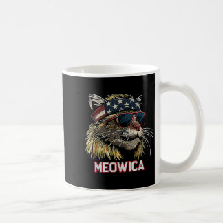 Katt - Roligt 4 juli amerikansk flagga mors dag Kaffemugg