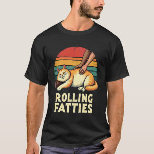 Katt Rullande Feta Roliga Kattälskare Kitty Män T Shirt