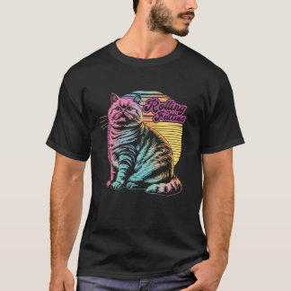 Katt Rullande Fettoal Humor Meme T Shirt