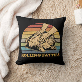 Katt Rullar Fatties Roligt Kudde
