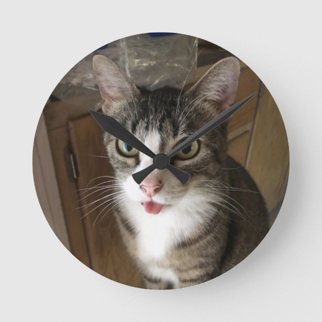 Katt Rund Klocka (Framsida)