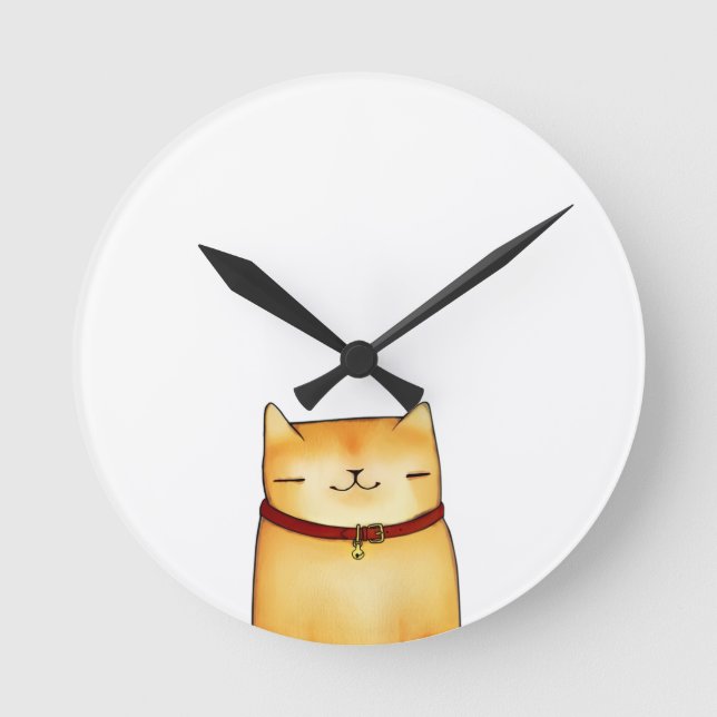 Katt Rund Klocka (Framsida)