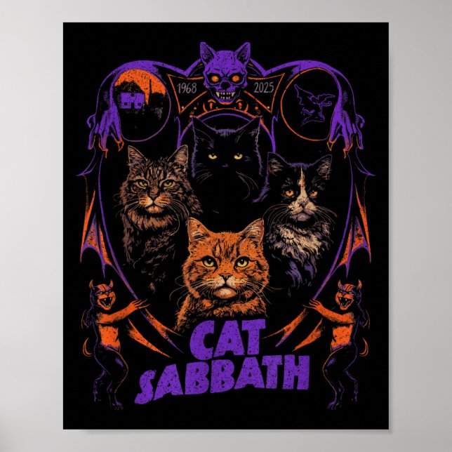 Katt Sabbath Katt Heavy Rock Band Parodi Poster (Framsidan)