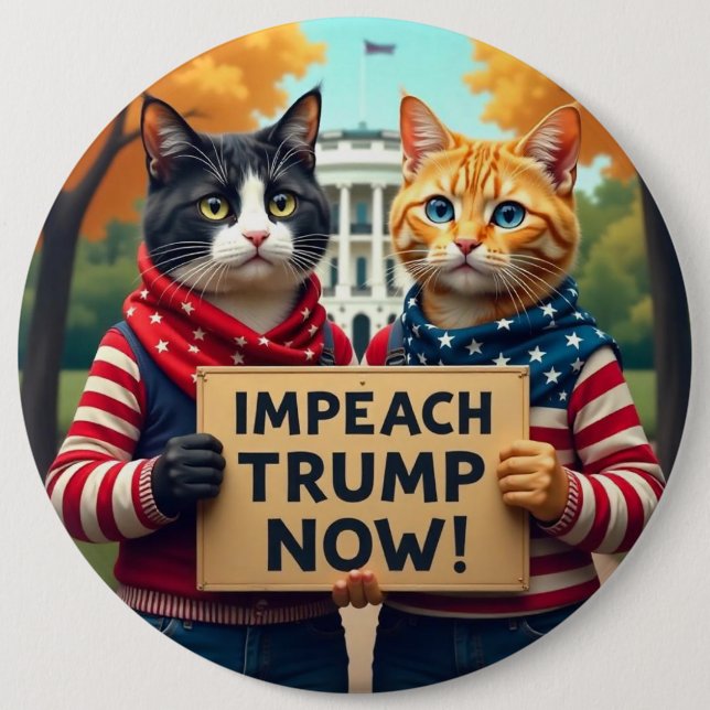 Katt säger Impeach Trump Knapp (Framsida)