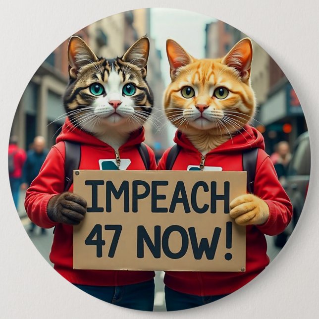 Katt säger Impeach Trump Knapp (Framsida)