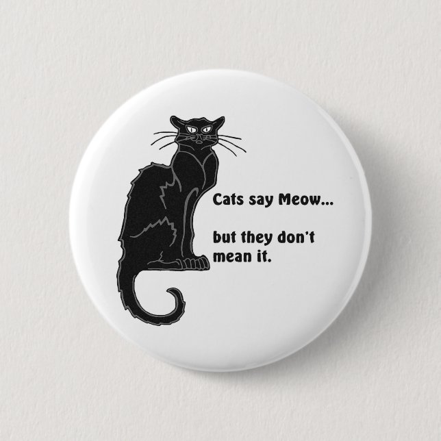 Katt säger Meow.. Knapp (Framsida)