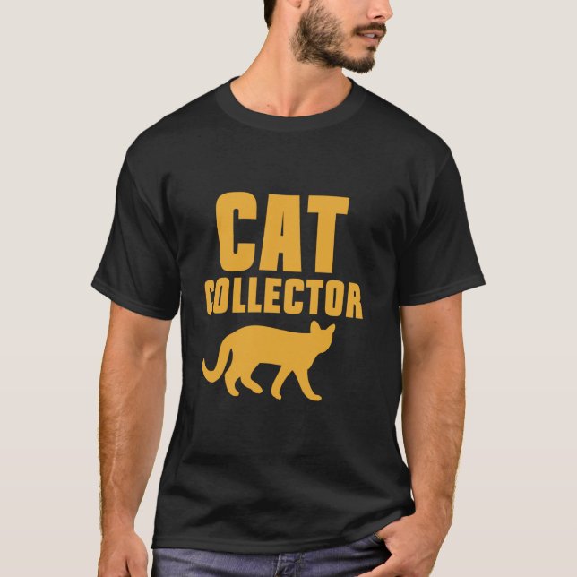 Katt samlare Katt Pappa T Shirt (Framsida)