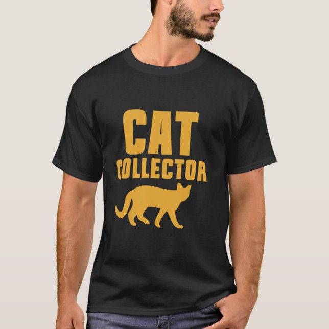 Katt samlare Katt Pappa T Shirt (Framsida)