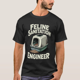 Katt Saneringsingenjör Kattälskare Kattlåda Ca T Shirt