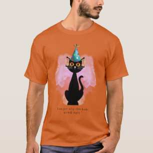 Katt Sarcastic Partyhatt Katt Människoöron Rol T Shirt
