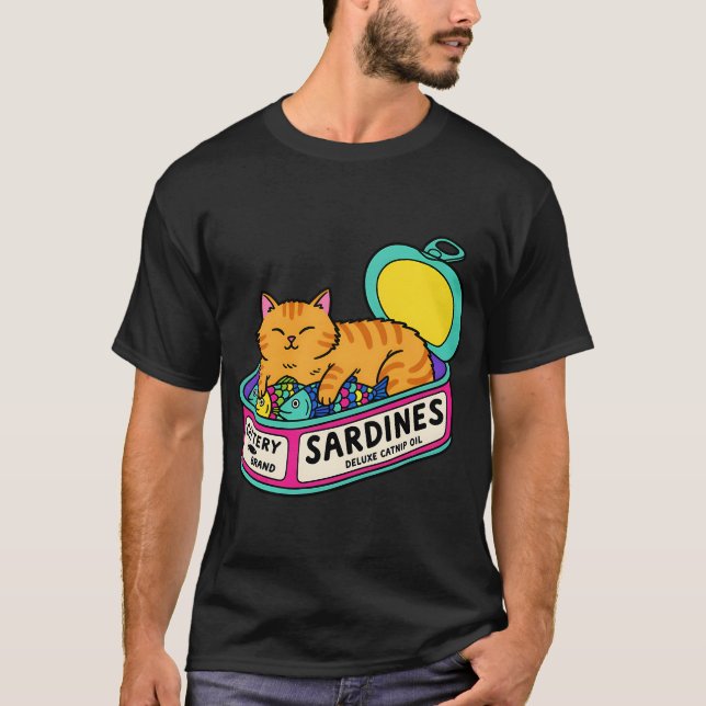 Katt Sardint Kattmynta Olja T Shirt (Framsida)