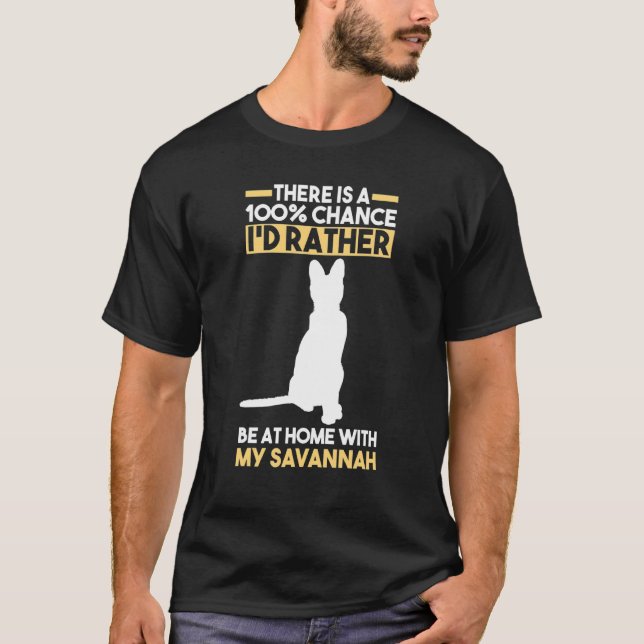 Katt Savannah T Shirt (Framsida)