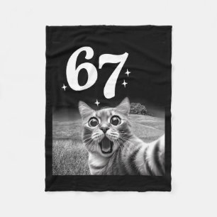 Katt Selfie Med 67 Meme Roliga Katter Grafik För M Fleecefilt