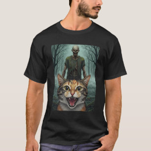 Katt Selfie med Zombie T Shirt