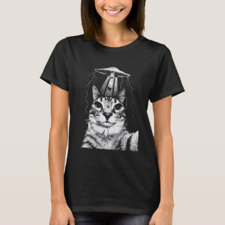 Katt Selfie UFO Vintage Roliga Katter Älskare Meme T Shirt