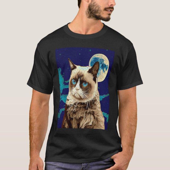 Katt Seng Måne T Shirt (Framsida)