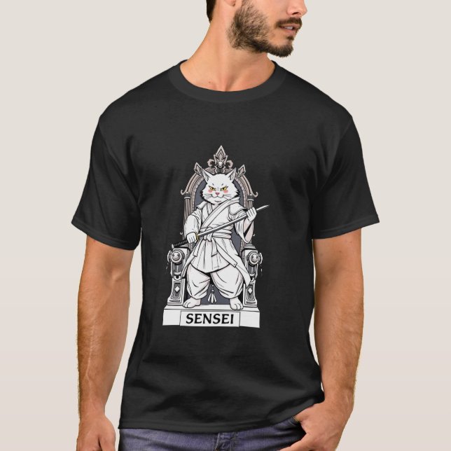 Katt Sensei T Shirt (Framsida)