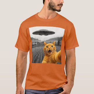 Katt Sie med Alien UFO Roliga Katter Presenter för T Shirt