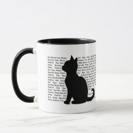 Katt Siluett - perfekt design för kattälskare Mugg