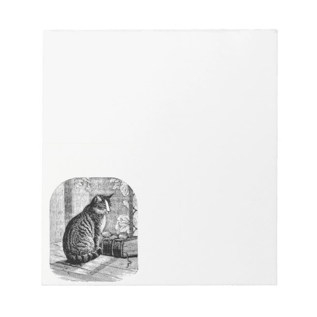 Katt Sitta efter fönster med Bok Anteckningsblock (Framsida)