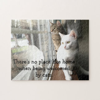 Katt Sitta efter fönstret Pussel
