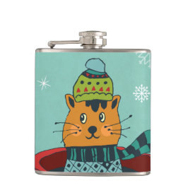 Katt Sitta i en Tekopp-jul Fickplunta