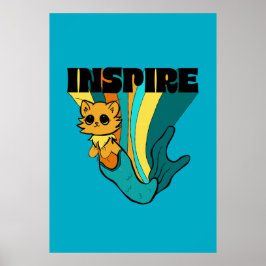 Katt Sjöjungfru ASL Inspire Poster