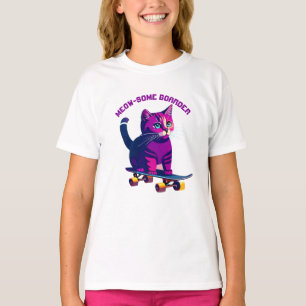 Katt Skater Skateboard T-Shirt