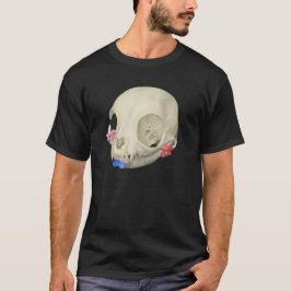 Katt skelett med flora t shirt