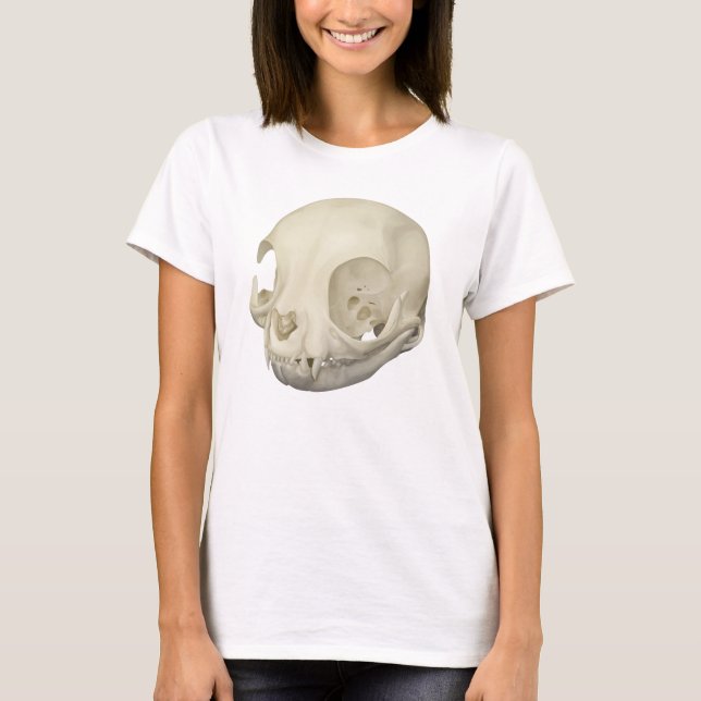 Katt skelett t shirt (Framsida)