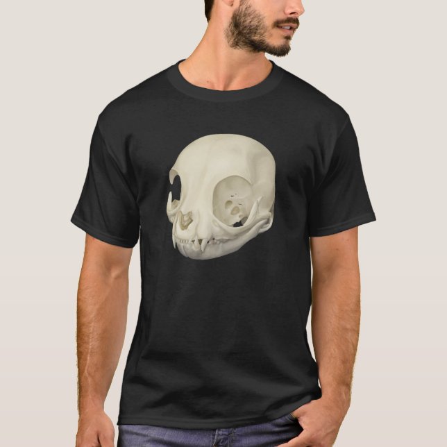 Katt skelett t shirt (Framsida)