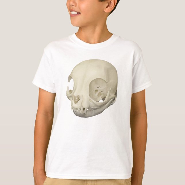 Katt skelett t shirt (Framsida)