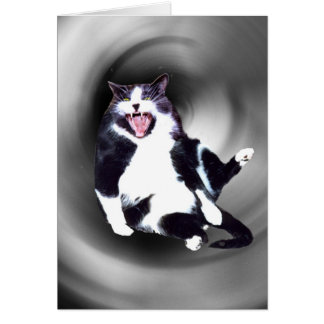 Katt skjutbar ned på kortet hälsningskort