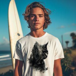 Katt & Skog Dubbelexponering T Shirt