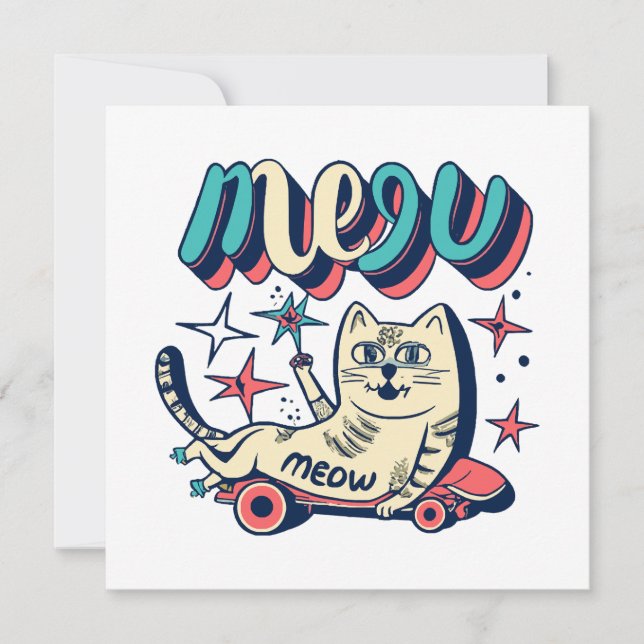 Katt Skridsko Meow (Framsida)