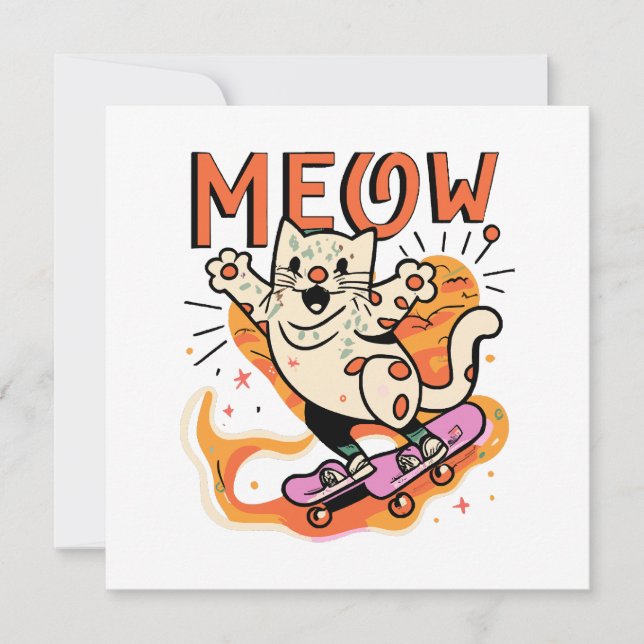 Katt Skridsko Meow (Framsida)